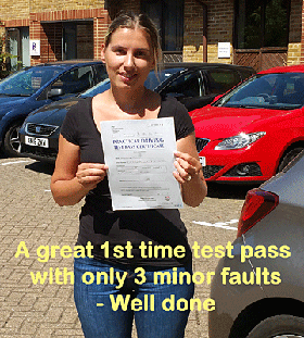 Well done Eliona after driving lessons at
Alpha1 driving school
  - another excellent first time test pass